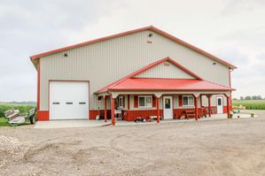 4 Steve  Michelle Bearrows Storage 14051 Rockford Clay Autumn Red 72 x 104 x 18 24 x 12 x 8  24 in Overhang Porch Great Pic